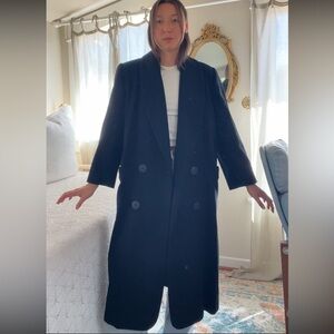 Dior x Loro Piana Vintage Women's Black 100% Cashmere Coat